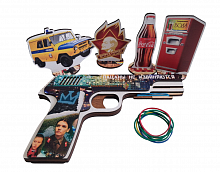 Пистолет резинкострел лак с мишенями в ассортименте во Чекалине