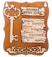 Планшет "Правила этого дома" с ключом во Чекалине