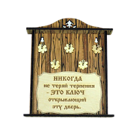 КЛЮЧНИЦА "НИКОГДА НЕ ТЕРЯЙ ТЕРПЕНИЯ2" во Чекалине